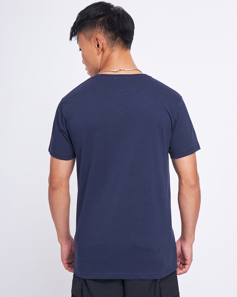 bewakoof Men's Navy Blue Karma Graphic Printed T-shirt - Image 3